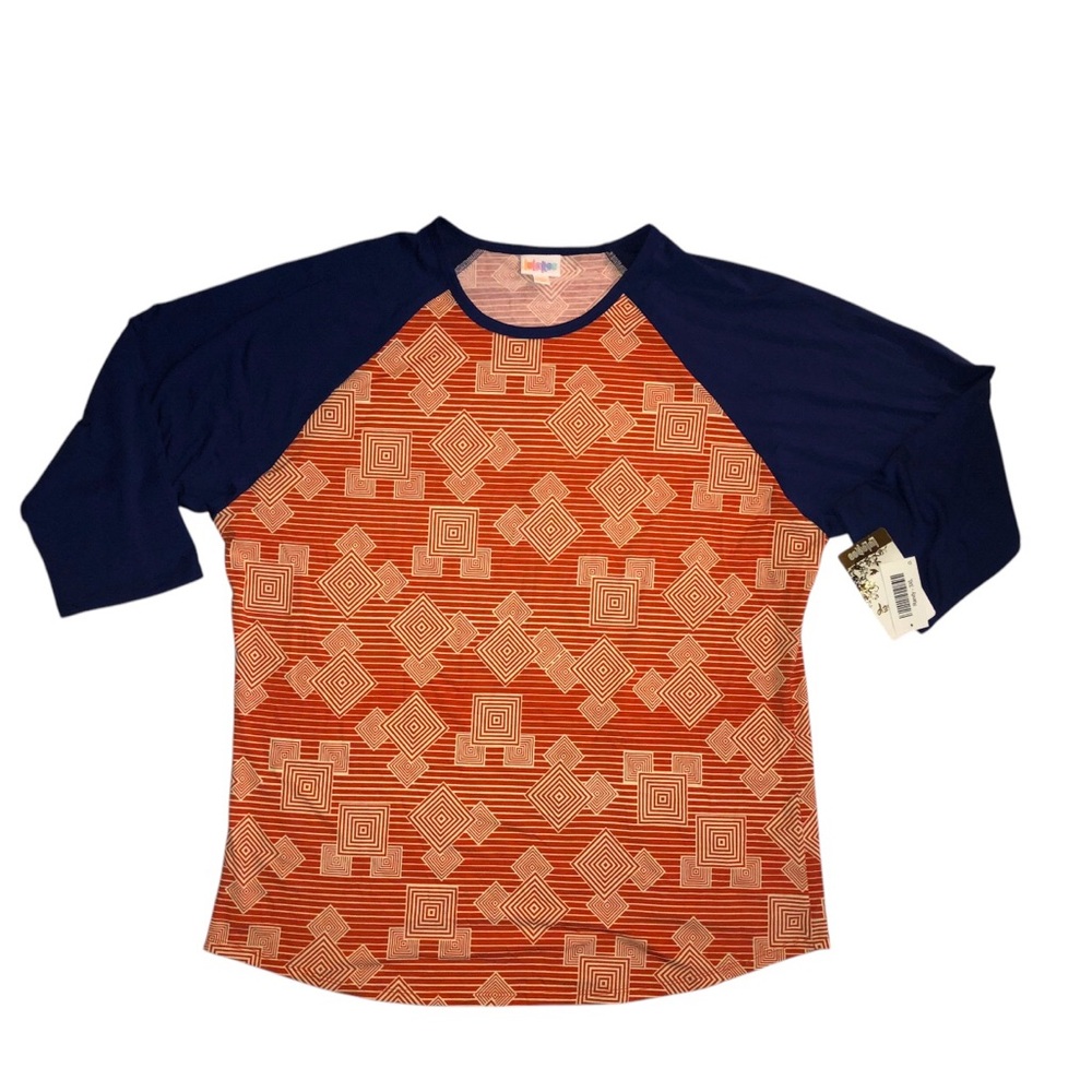 NWT- LuLaRoe 3XL Disney Randy- Blue and Orange Geometric Mickey Mouse pattern